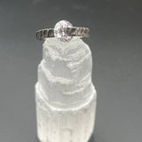 CZ in Textured Oxidized SilverBORARINGS