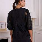Daisy Guipure Lace Top: BlackCHOKLATE PARISTOPS