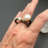 Double Button Pearl RingBORARINGS