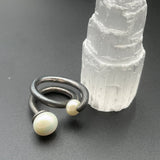 Double Button Pearl RingBORARINGS