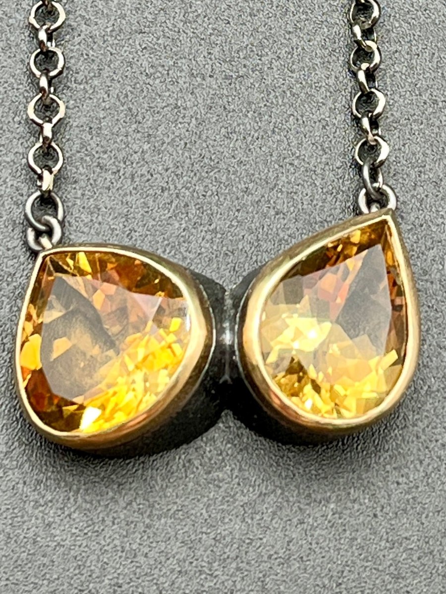 Double Citrine NecklaceBORANECKLACES