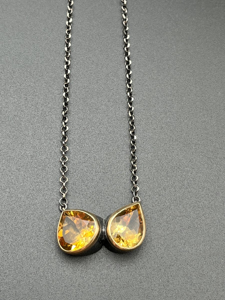 Double Citrine NecklaceBORANECKLACES