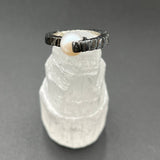 Edgy Pearl in Oxidized Silver RingBORARINGS