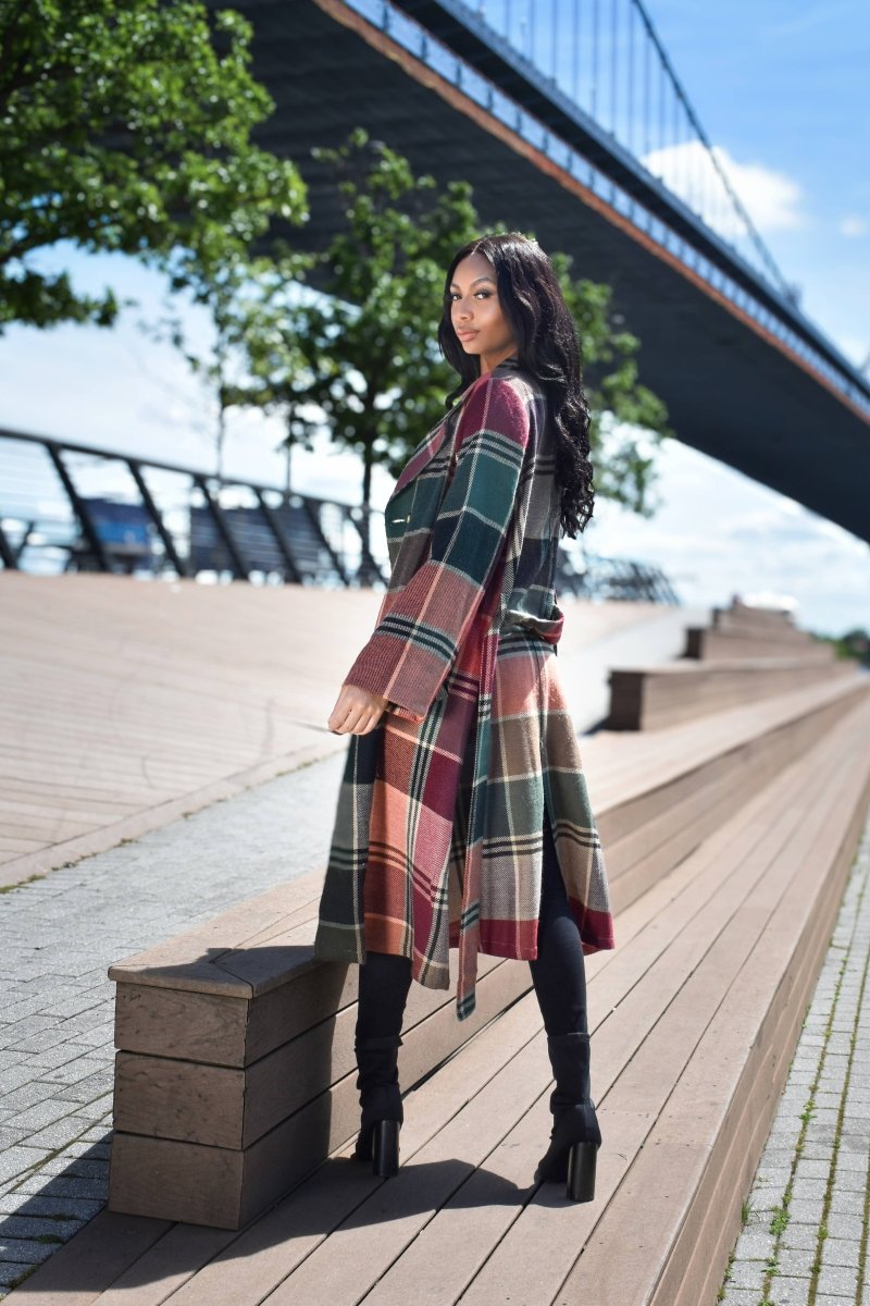 Emmett Mid - Calf Plaid Trench CoatDupatta Designsjacket