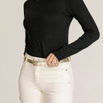 Eva | Metallic Skinny Fun Full Grain Leather Belt Women: GoldAmsterdam Heritage Leather Belts, Bags, Jackets & Apparelbelts