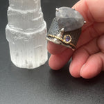 Faceted Sapphire and Tanzanite RingBORARINGS