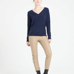 Fitted Cashmere V - neck sweater: NavySTUDIO CASHMERE8