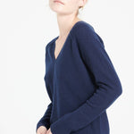 Fitted Cashmere V - neck sweater: NavySTUDIO CASHMERE8