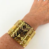 Golden Mosaic Cuff Bracelet – Handcrafted in ItalyL'EightBRACELET