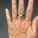 Green Amethyst and Oxidized Silver RingBORARINGS