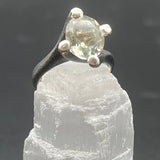 Green Amethyst and Oxidized Silver RingBORARINGS