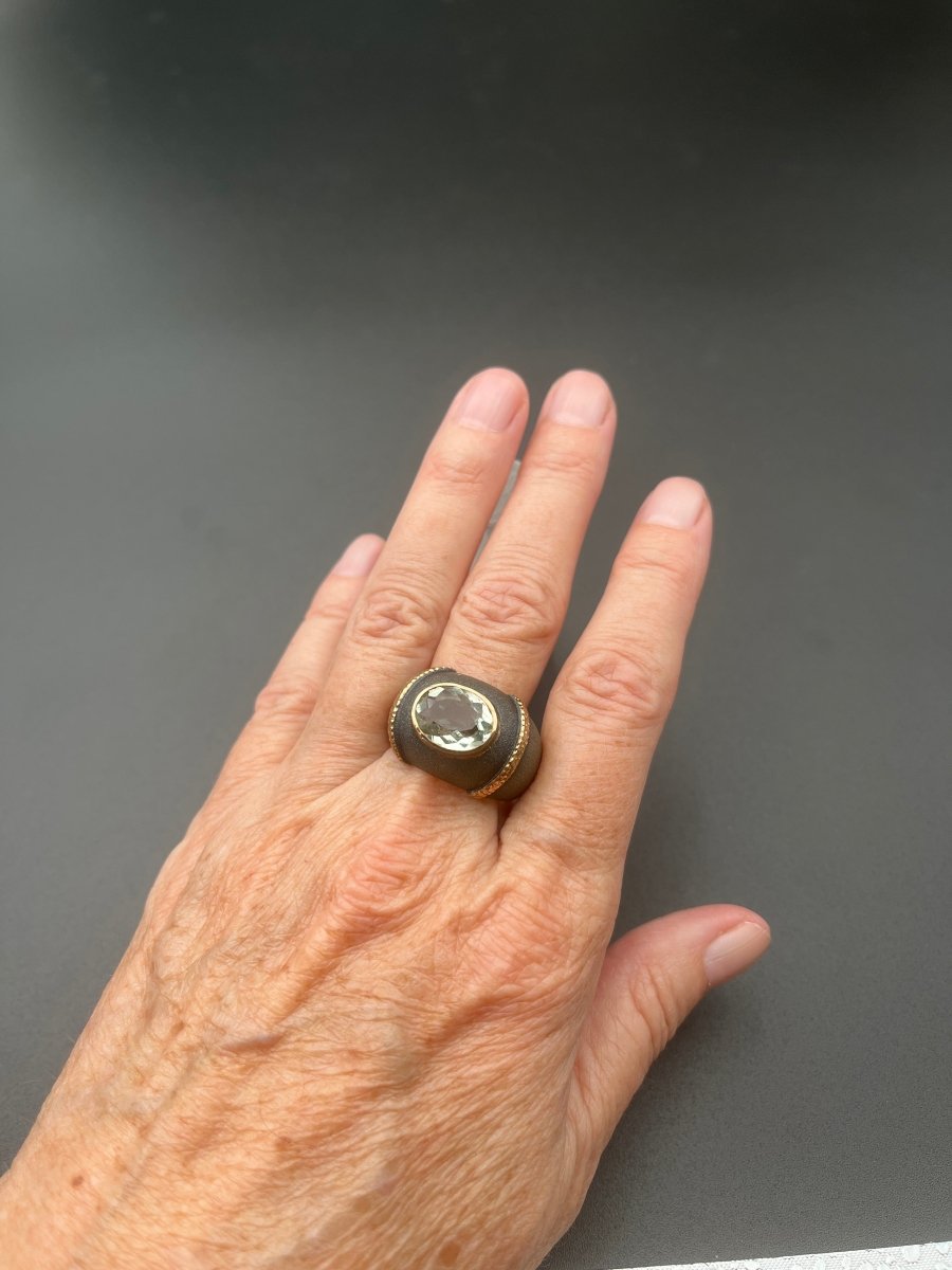 Green Amethyst Statement RingBORARINGS