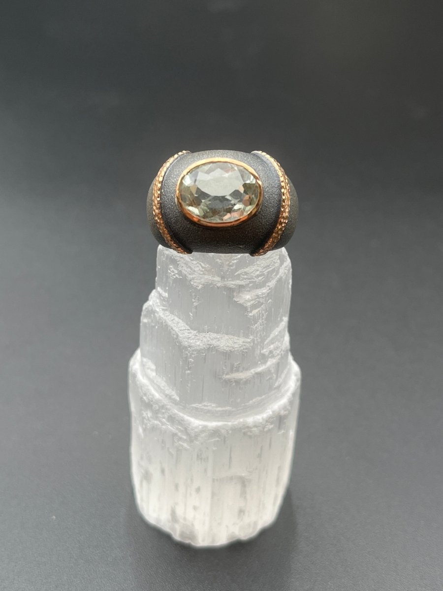 Green Amethyst Statement RingBORARINGS