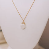 Green Natural Zircon/ Moonstone Necklace #5339-gz/moon-GMichelle PresslerNecklace