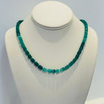 Green Onyx Shaded Heishi Gemstones Short NecklaceBeth ZinkNECKLACES