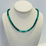 Green Onyx Shaded Heishi Gemstones Short NecklaceBeth ZinkNECKLACES