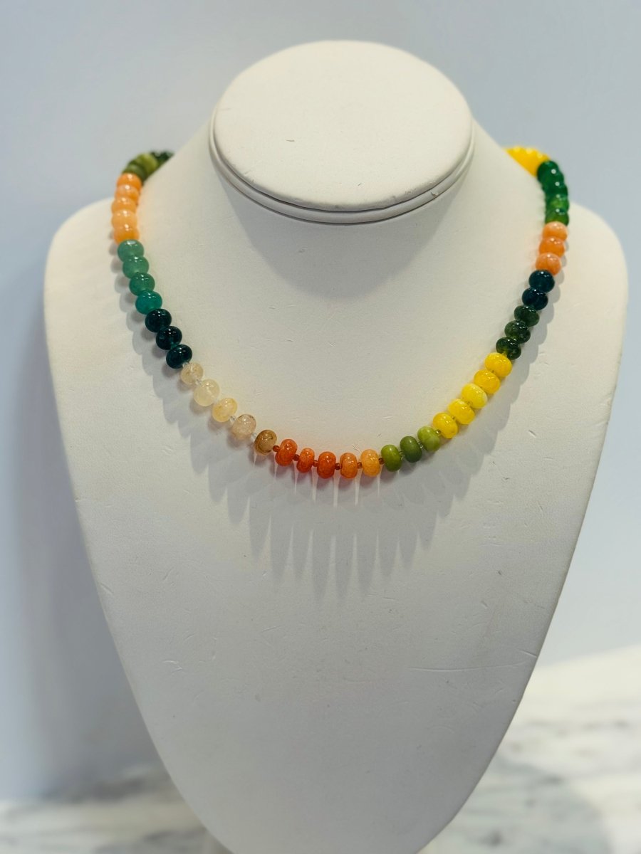 Green, Orange, Yellow Mixed Opals on Short NecklaceBeth ZinkNECKLACES