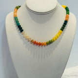 Green, Orange, Yellow Mixed Opals on Short NecklaceBeth ZinkNECKLACES