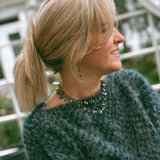 Gunmetal Coin Cut Hematite on Oxidized Chain EarringsBeth ZinkEARRINGS