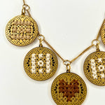 Hand - Embroidered Charm Necklace – Two ColorwaysL'EightNECKLACES