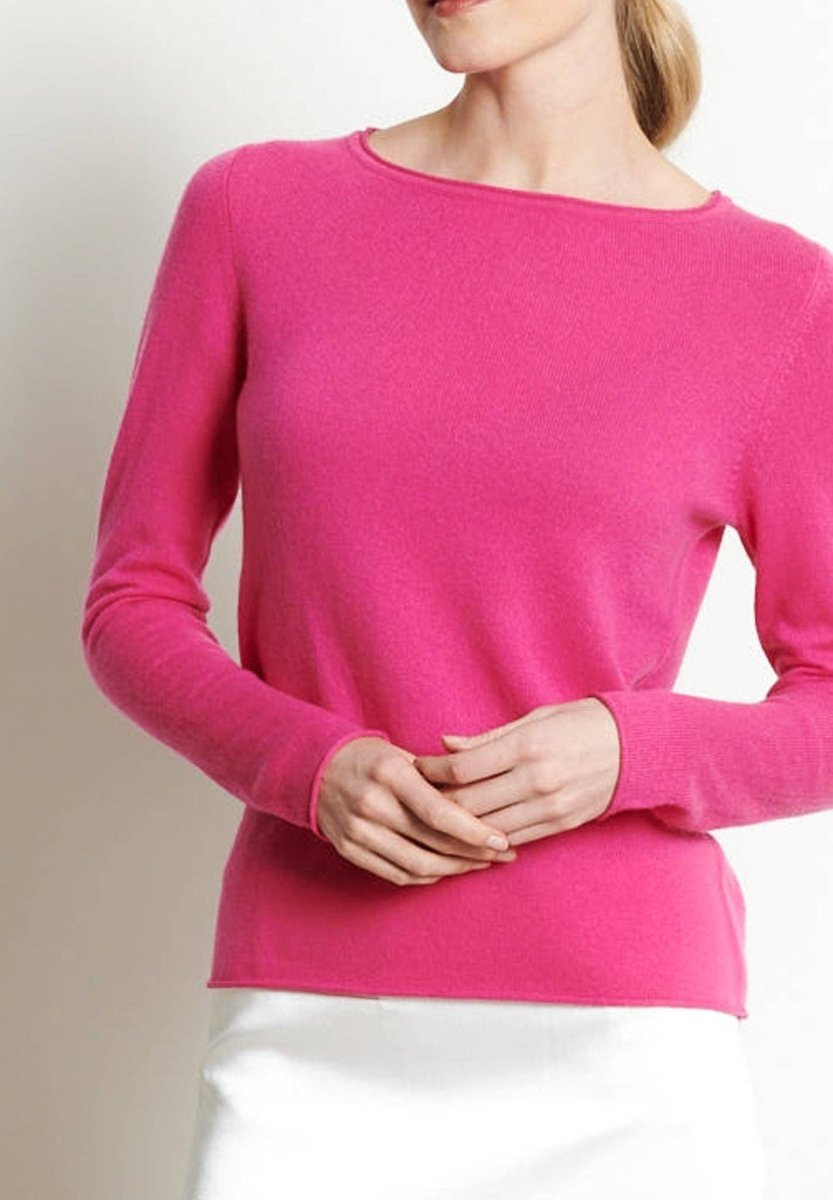 Indian Rose Cashmere Boat Neck SweaterSTUDIO CASHMERE8SWEATER