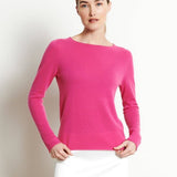 Indian Rose Cashmere Boat Neck SweaterSTUDIO CASHMERE8SWEATER