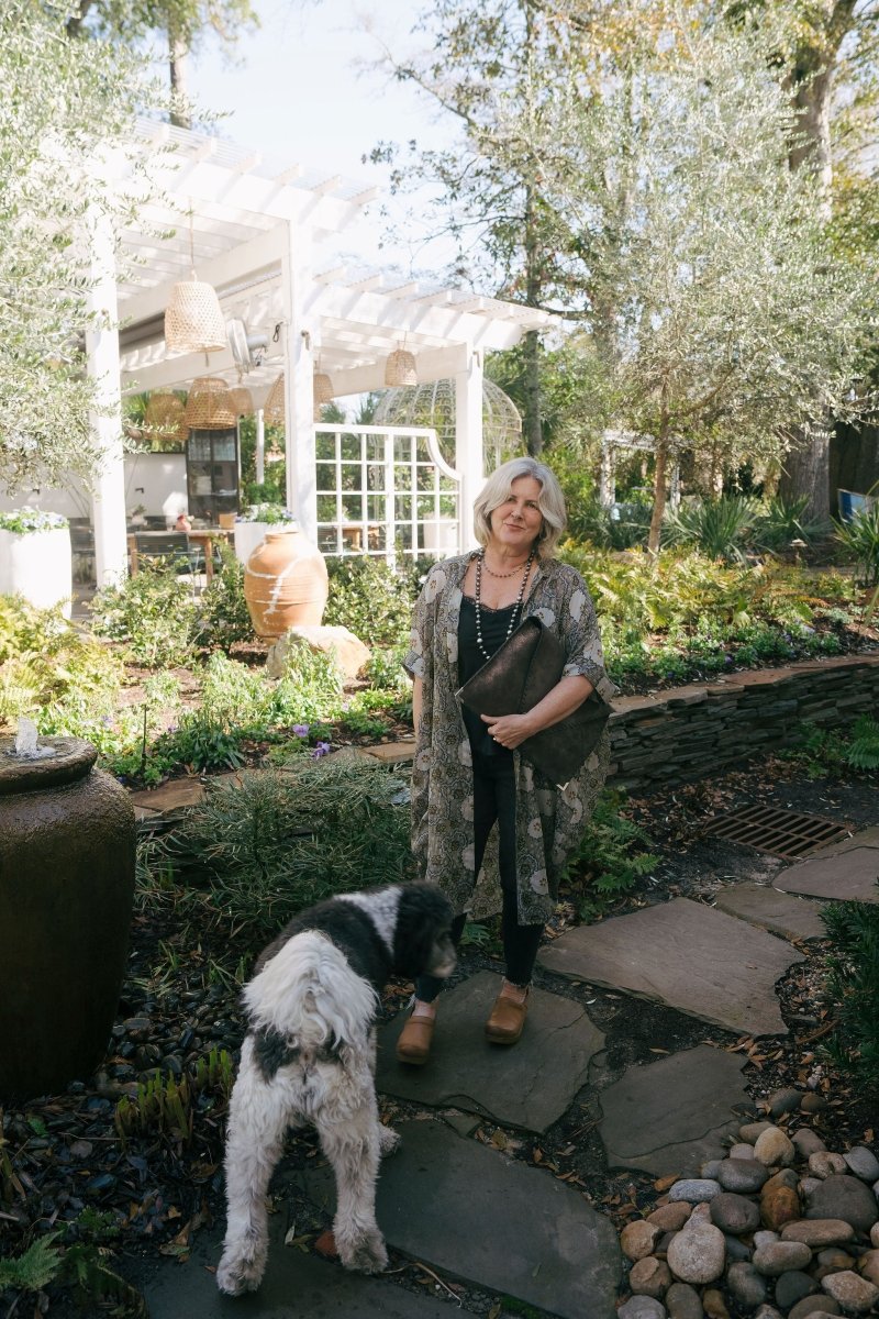 Large leather bag in sparkling taupe color: Large with Silver HardwareANA KOUTSI