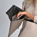 Large leather bag in sparkling taupe color: Large with Silver HardwareANA KOUTSI