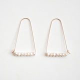 Large Mountain Hoop Earrings - Freshwater Pearls, Online exclusiveHooks and LuxeEarrings
