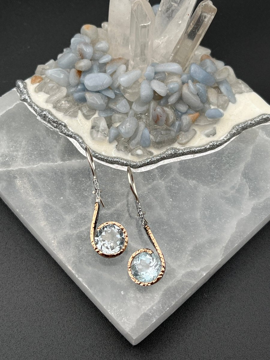Light Blue Quartz Earrings - 1.5” longBORAEARRINGS