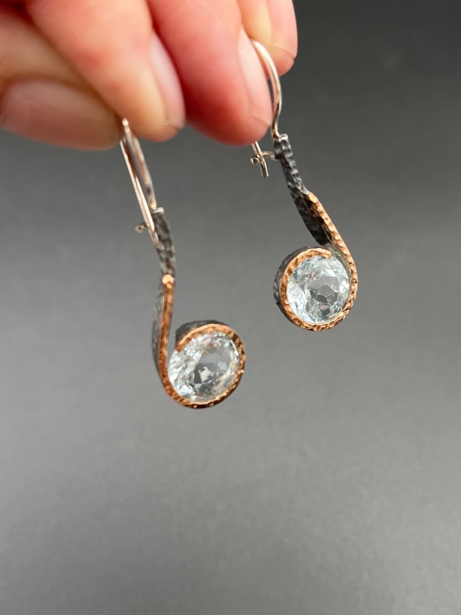 Light Blue Quartz Earrings - 1.5” longBORAEARRINGS