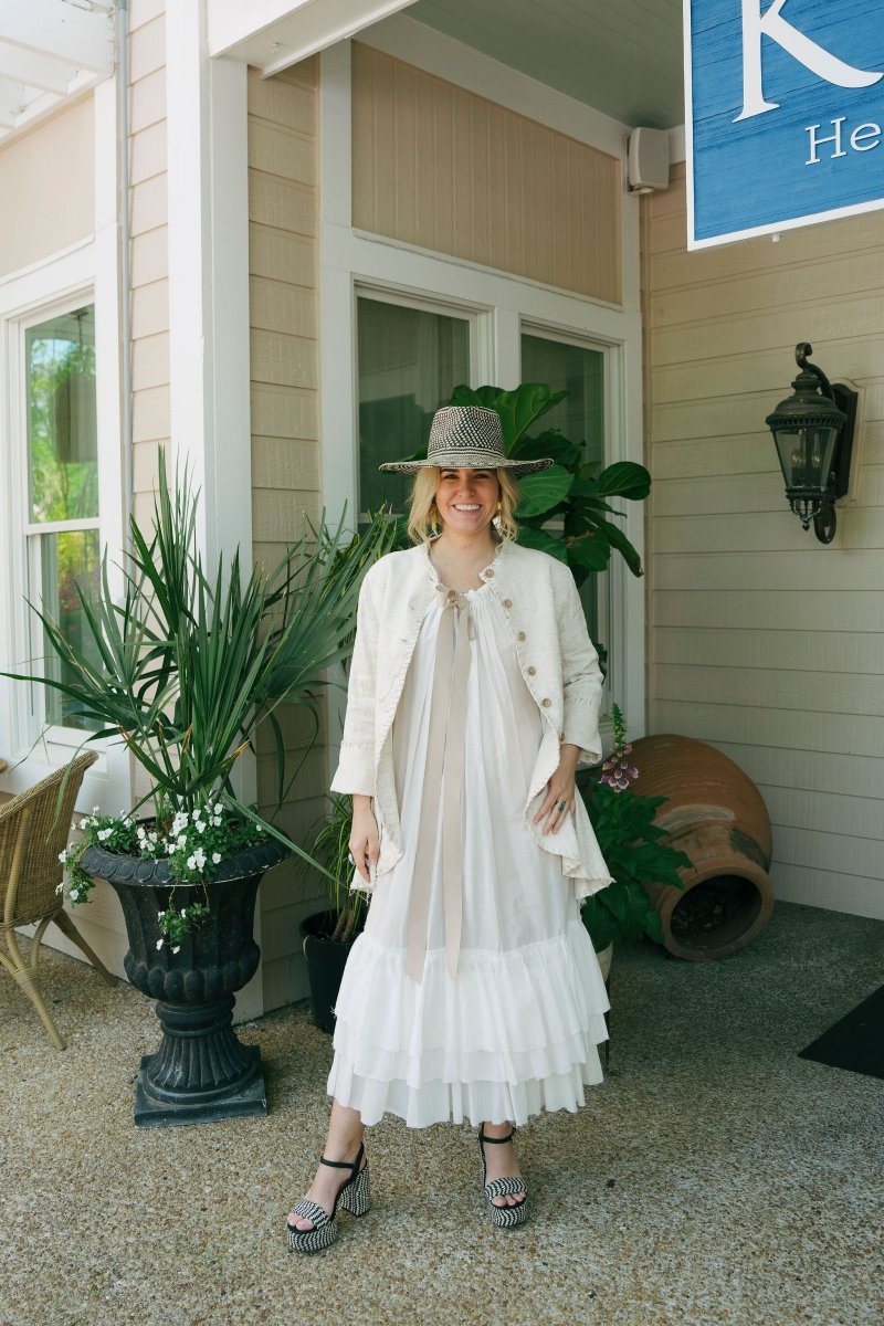 Linen Herringbone Jacket - Natural LinenAmano by Lorena LaingOUTERWEAR