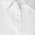 Long Sleeve Button Down Blouse: WhiteLascanaTOPS