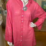 Loose fittng washed shirt “Rouge Lollipop”Terre RougeTOPS