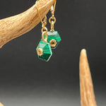 Malachite Hexagon Leverback EarringsBeth ZinkEARRINGS
