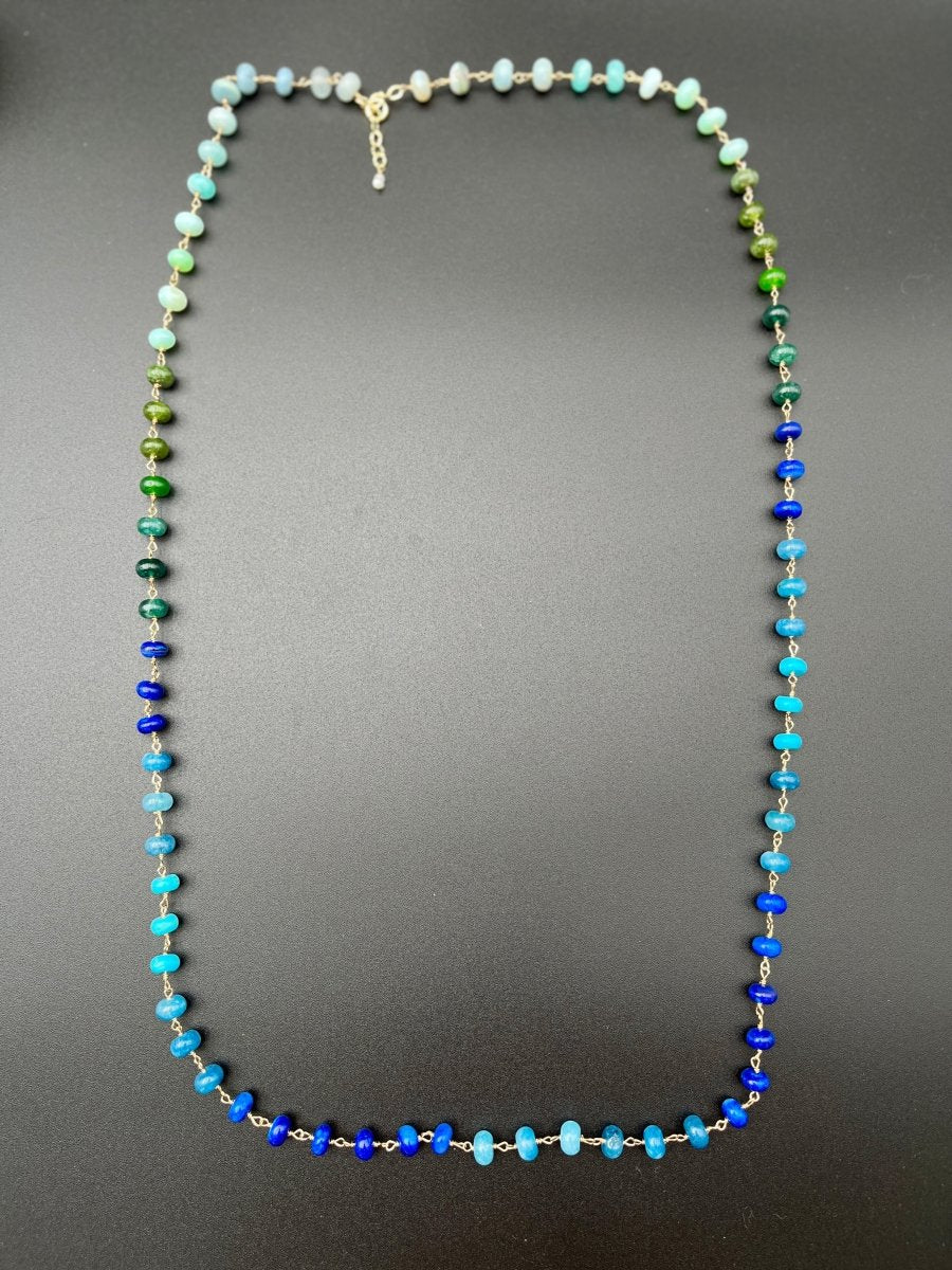 Mixed Opal and Gemstone Wire - Wrapped NecklaceBeth ZinkNECKLACES