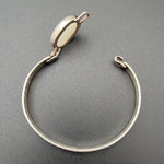 Moonstone and Textured Oxidized Silver BraceletBORABRACELET