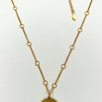 Mosaic Heart Pendant Necklace – Hand - EmbroideredL'EightNECKLACES