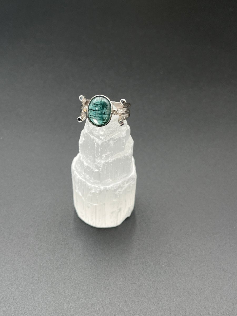 Moss Kyanite in Silver RingBORARINGS