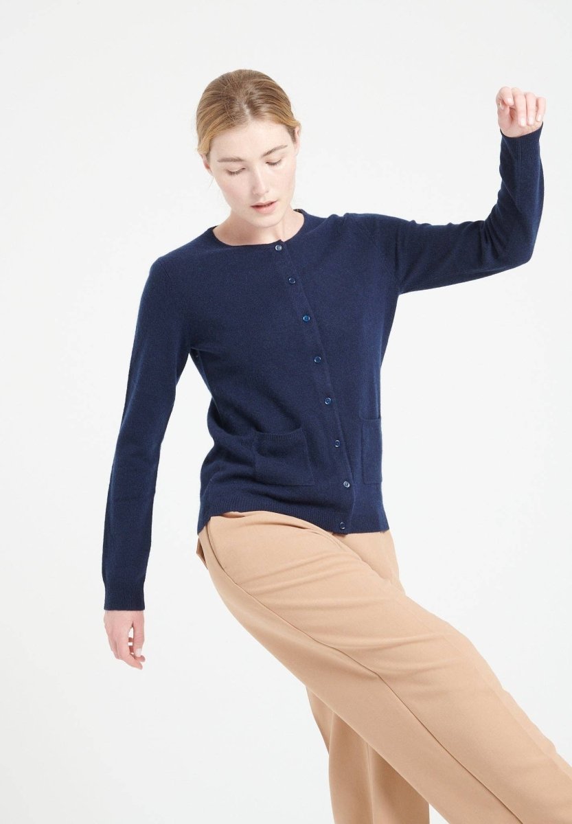 Navy Cashmere CardiganSTUDIO CASHMERE8SWEATER