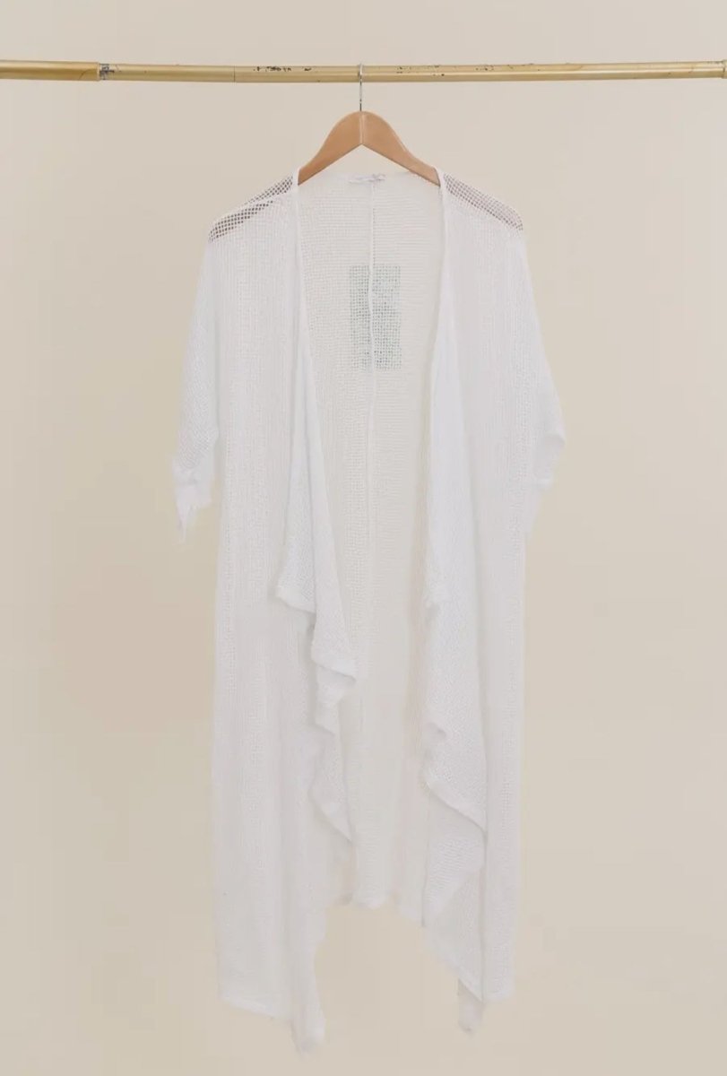 Openwork cotton cardigan/duster: two colorsla maison des fibres naturellescardigan