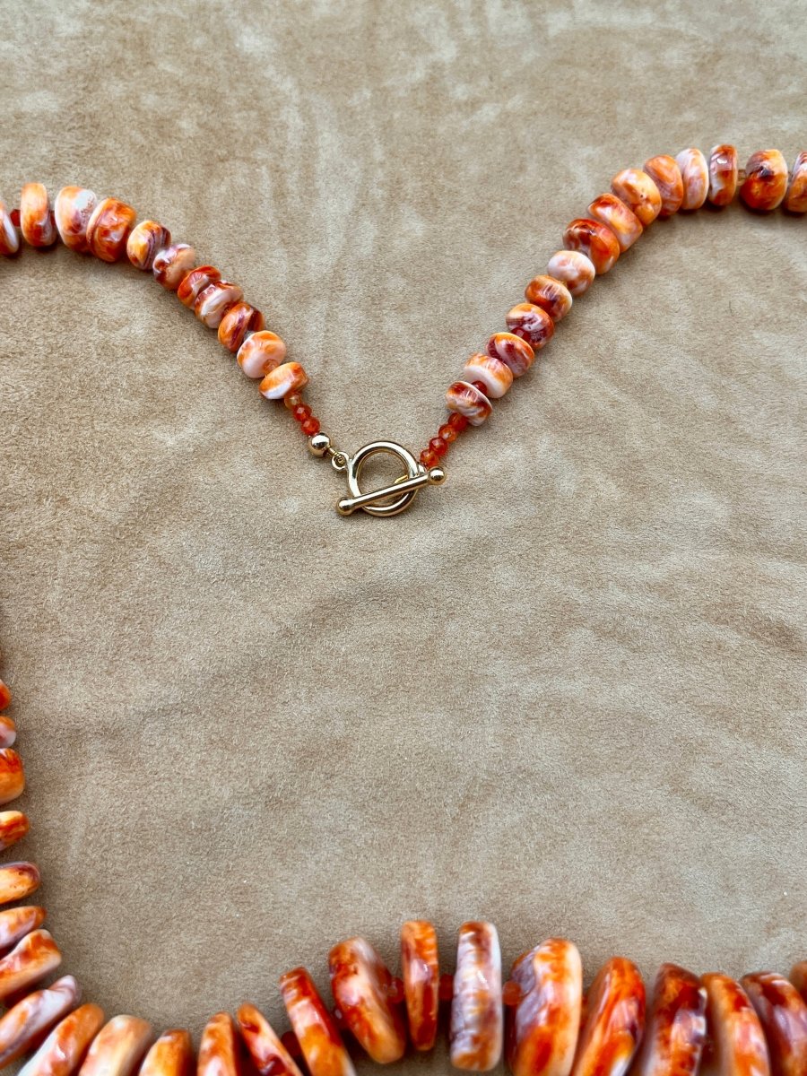 Orange Spiny Oyster & Carnelian NecklaceBeth ZinkNECKLACES
