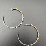 Oxidized Silver & Bronze Dot Earrings - 2” diameterBORAEARRINGS