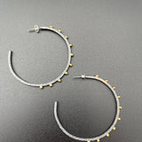 Oxidized Silver & Bronze Dot Earrings - 2” diameterBORAEARRINGS