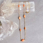 Peach Coral Necklace - Satellite Style #8076James & JezebelleNECKLACES