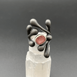Pink Tourmaline in Oxidized Silver StatementBORARINGS