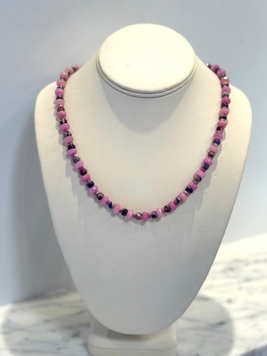 Pink/Lavender Opals With Jasper Short NecklaceBeth ZinkNECKLACES