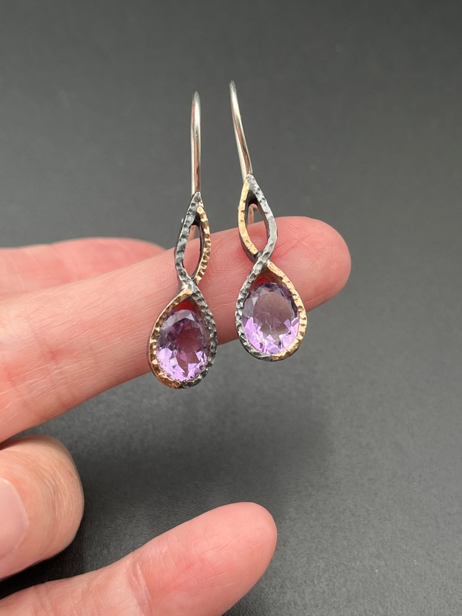 Purple Amethyst Earrings - 1.5” longBORAEARRINGS