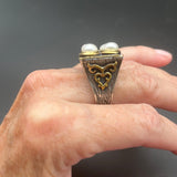 Queen’s Ring in Pearl and CZBORARINGS