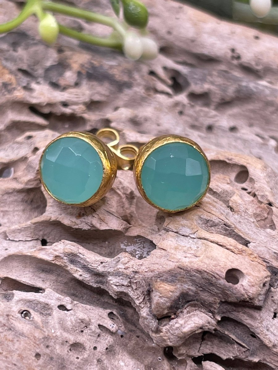 Round Stone Stud Earrings: Four Stone OptionsKipepeoEARRINGS